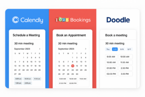Feature comparison table for top meeting scheduler tools