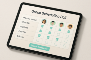 Group polls of a meeing on an ipad