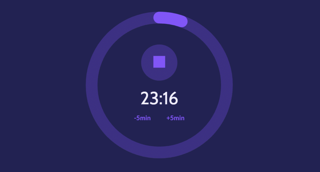 Session pomodoro timer 25 minutes logo