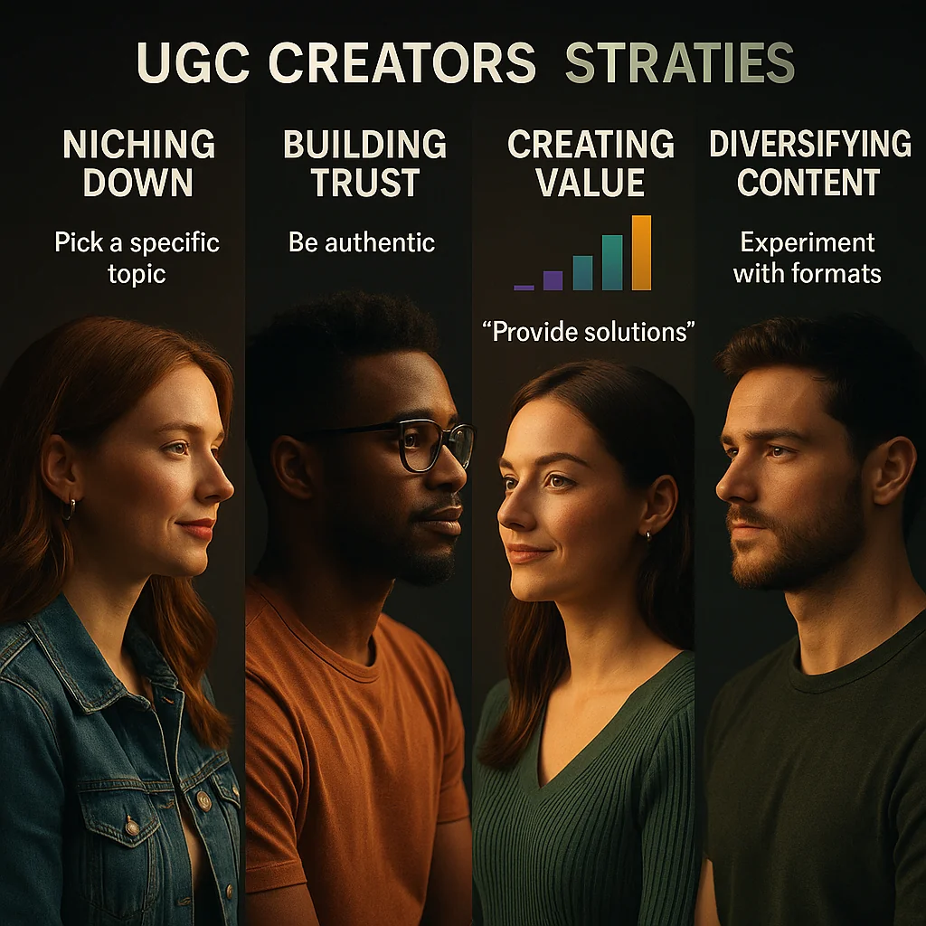 Profiles of successful UGC creators showcasing their strategies and tips for success.