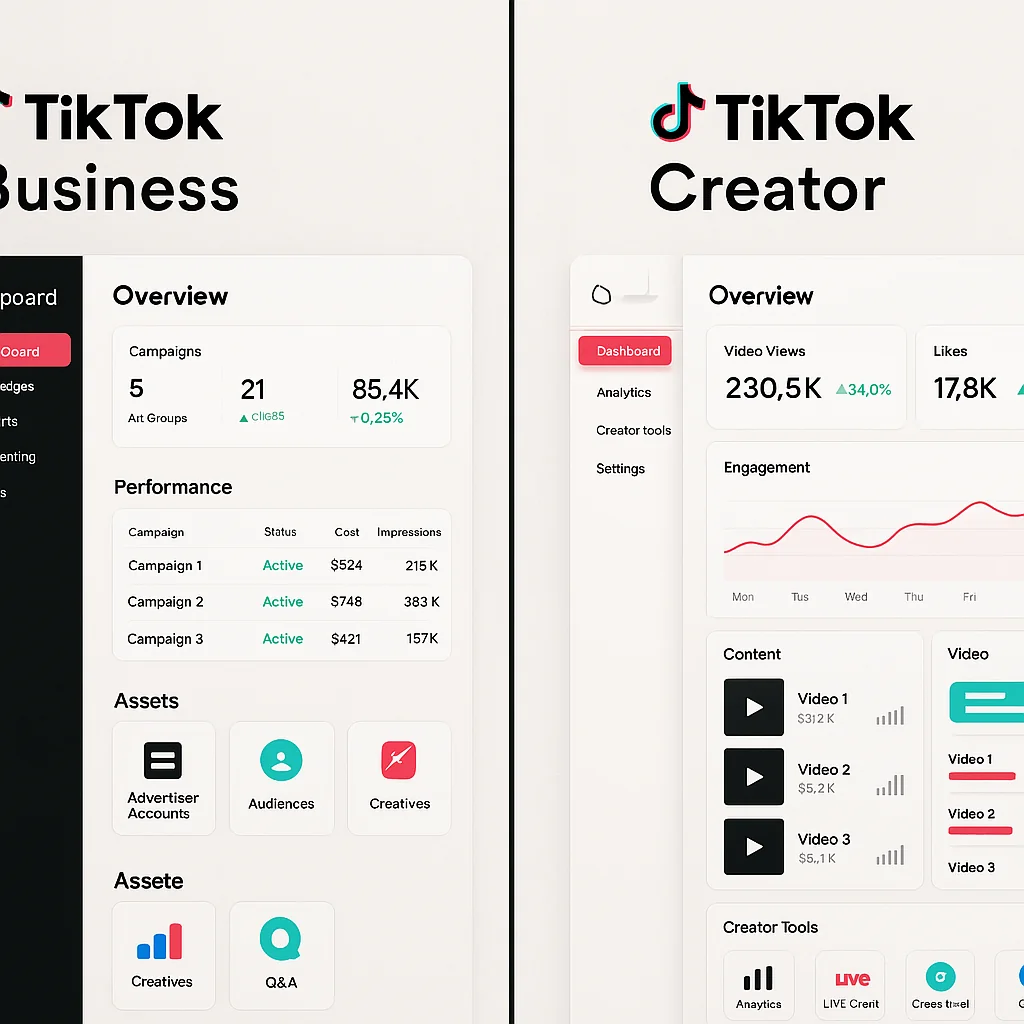 TikTok Business vs Creator Account: Key Differences Explained
